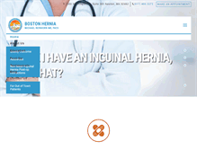 Tablet Screenshot of bostonhernia.com
